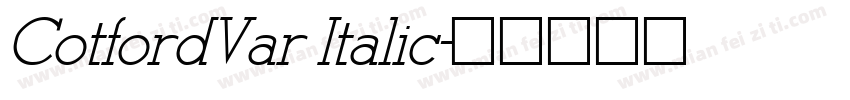 CotfordVar Italic字体转换